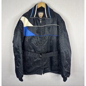Vintage Montreal Sportswear Ski Jacket Quilted Nylon Canada Men M 70s 80s Belted
